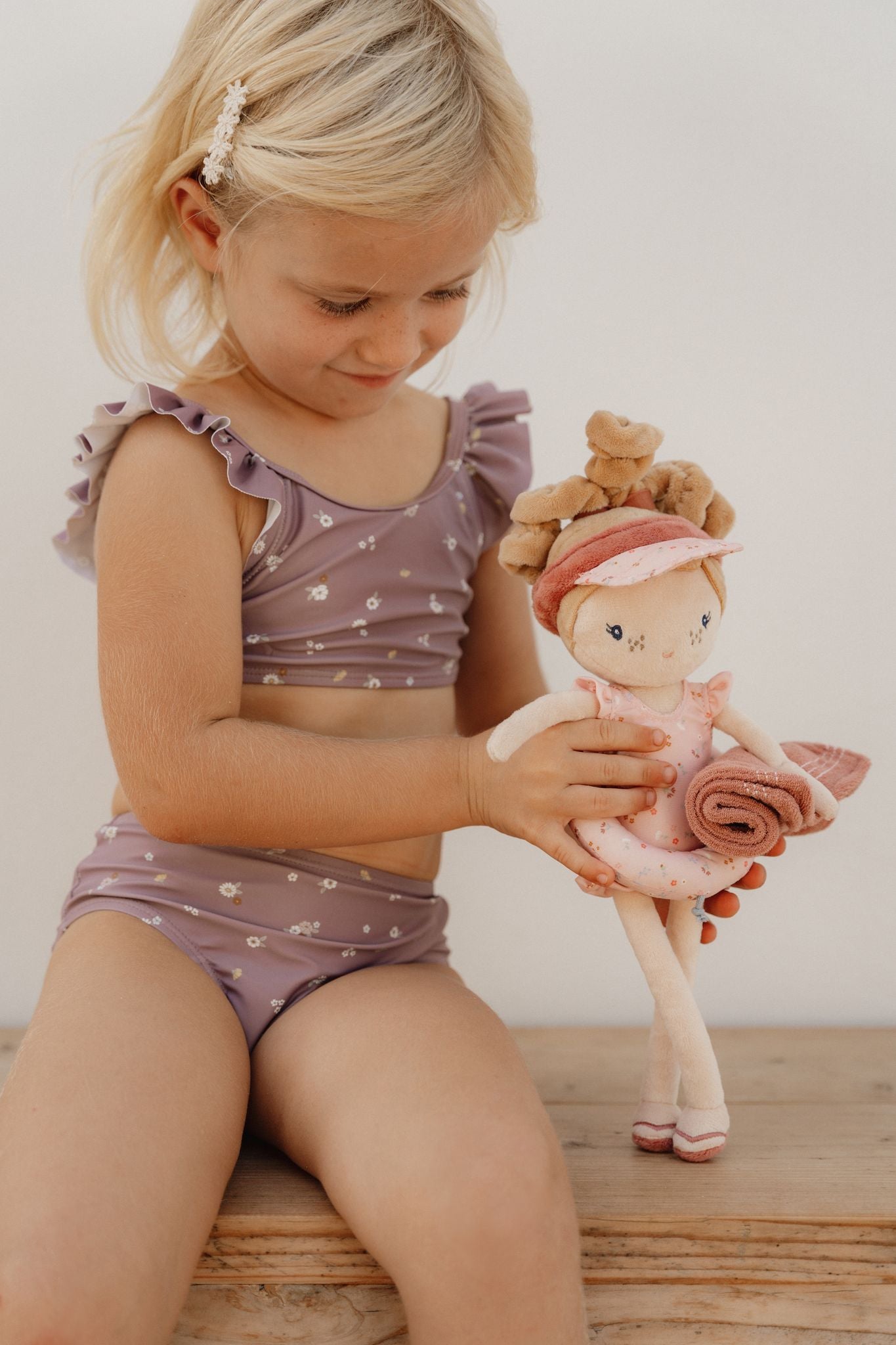 Costum de baie cu doua piese cu protectie UV 50+ - Mauve Blossom - Little Dutch