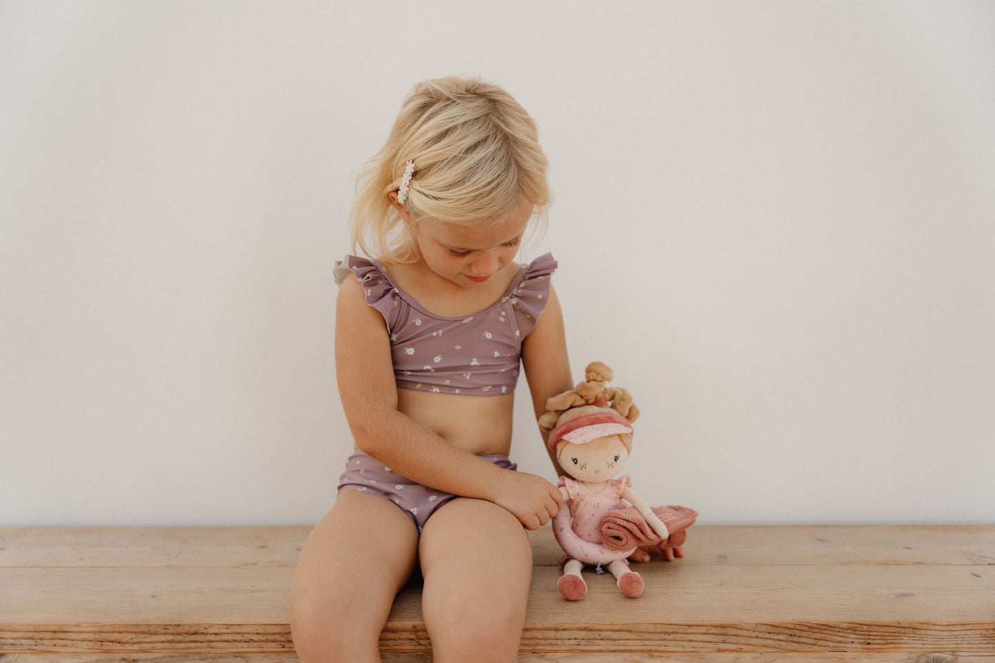 Costum de baie cu doua piese cu protectie UV 50+ - Mauve Blossom - Little Dutch