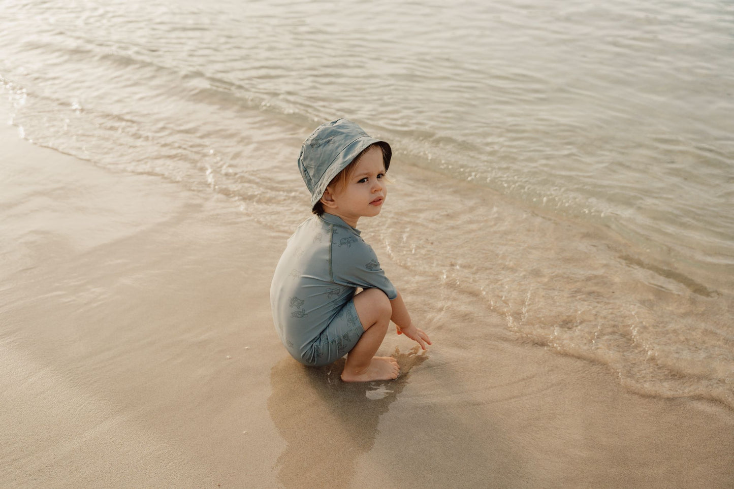 Costum de baie intreg cu protectie UV 50+ - Turtle Island Olive - Little Dutch
