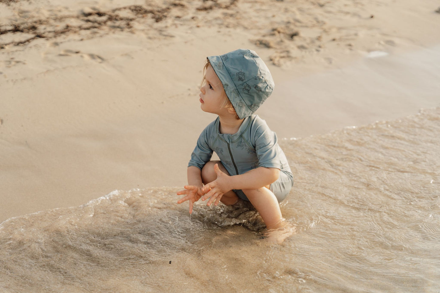 Costum de baie intreg cu protectie UV 50+ - Turtle Island Olive - Little Dutch