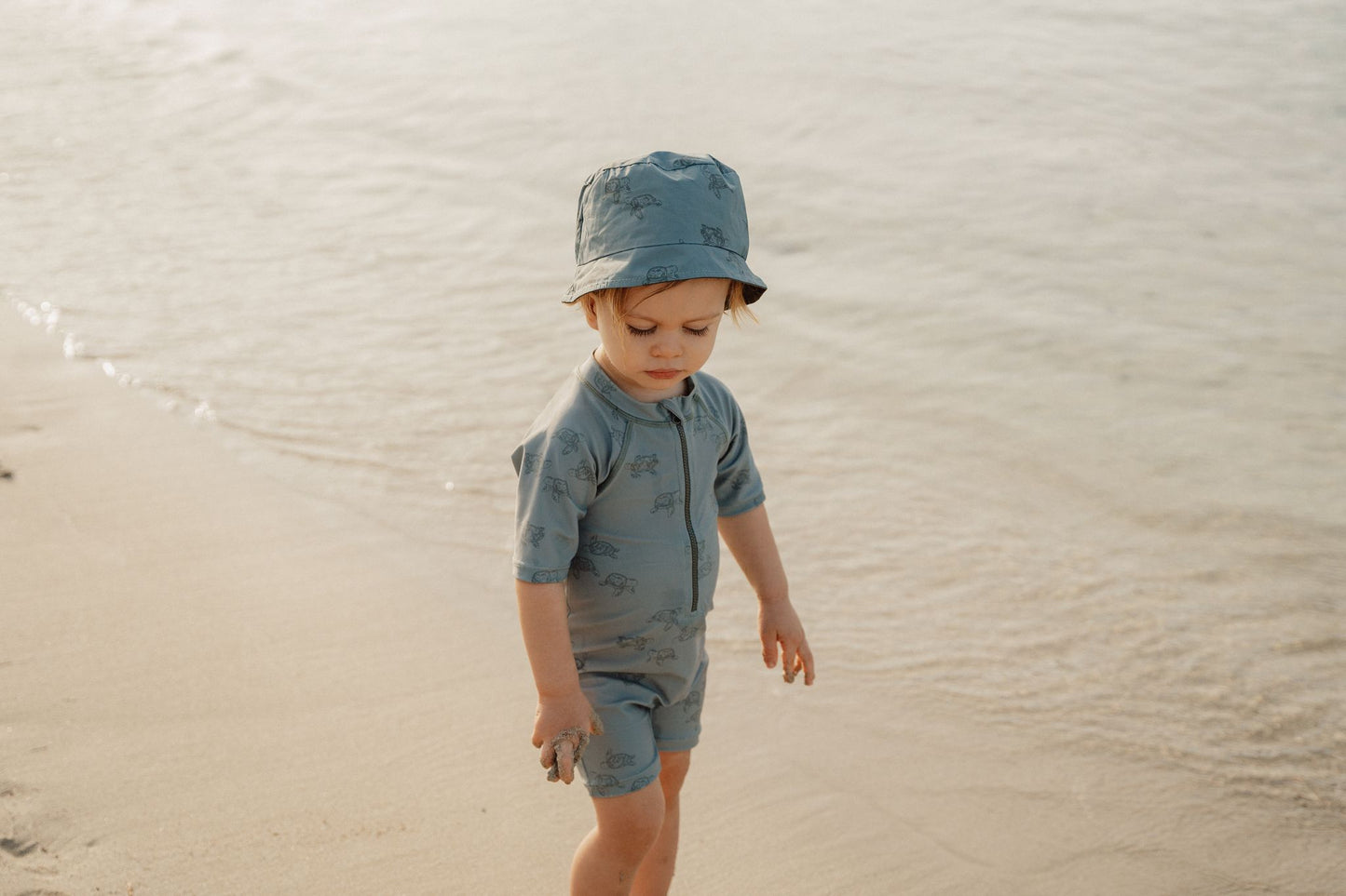 Costum de baie intreg cu protectie UV 50+ - Turtle Island Olive - Little Dutch