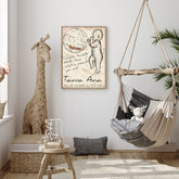 tablou-personalizat-bebelus-harta-stelelor-vintage