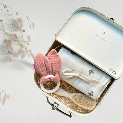 Set cadou pentru bebelusi in valiza decorativa - Rosehip - Jollein