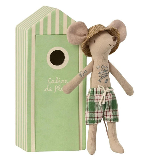 16-1742-01-5707304110156-Soricel-Maileg-Dad-Mouse-Cabin-de-Plage