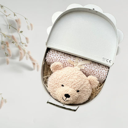 Set cadou pentru bebelusi in valiza decorativa - Musical Bear - Jollein