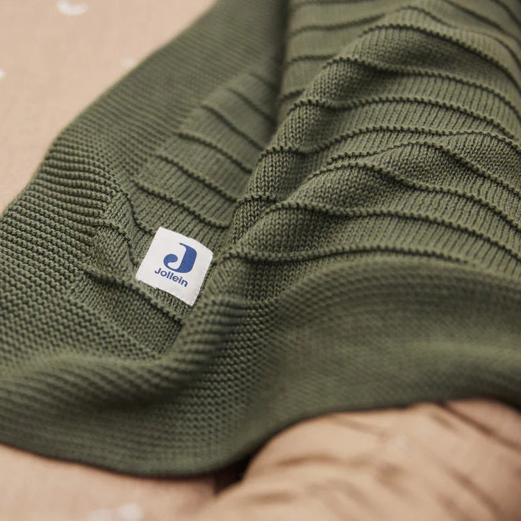 516-522-67010_8717329370517_patura-din-bumbac-organic-100-x-150-cm-pure-knit-leaf-green