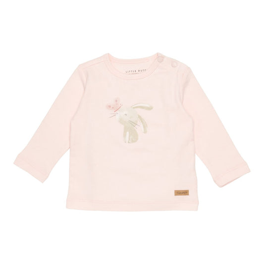 Bluza cu Maneci Lungi Bunny Butterfly Pink din Bumbac Organic - Little Dutch