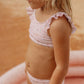 Costum de baie cu doua piese cu protectie UV 50+ - Little Pink Flowers - Little Dutch