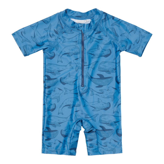 Costum de Baie Intreg cu Protectie UV 50+ Sea Life Blue - Little Dutch