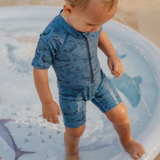 Costum de baie intreg copii cu protectie UV 50+ - Sea Life Blue - Little Dutch