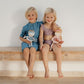 Costum de baie intreg copii cu protectie UV 50+ - Sea Life Blue - Little Dutch