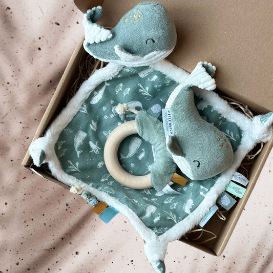 Cutie cadou pentru bebelusi Whale Mint - Little Dutch