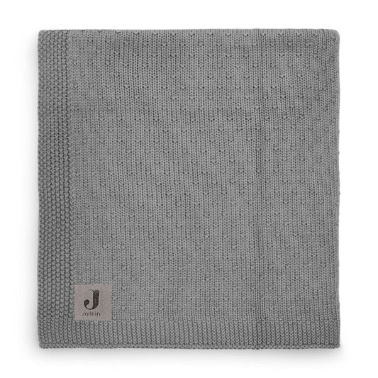 Patura Tricotata Storm Grey 100x150 cm - Jollein