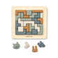 Puzzle din silicon natural - Lonzo - Faune green multi mix - Liewood