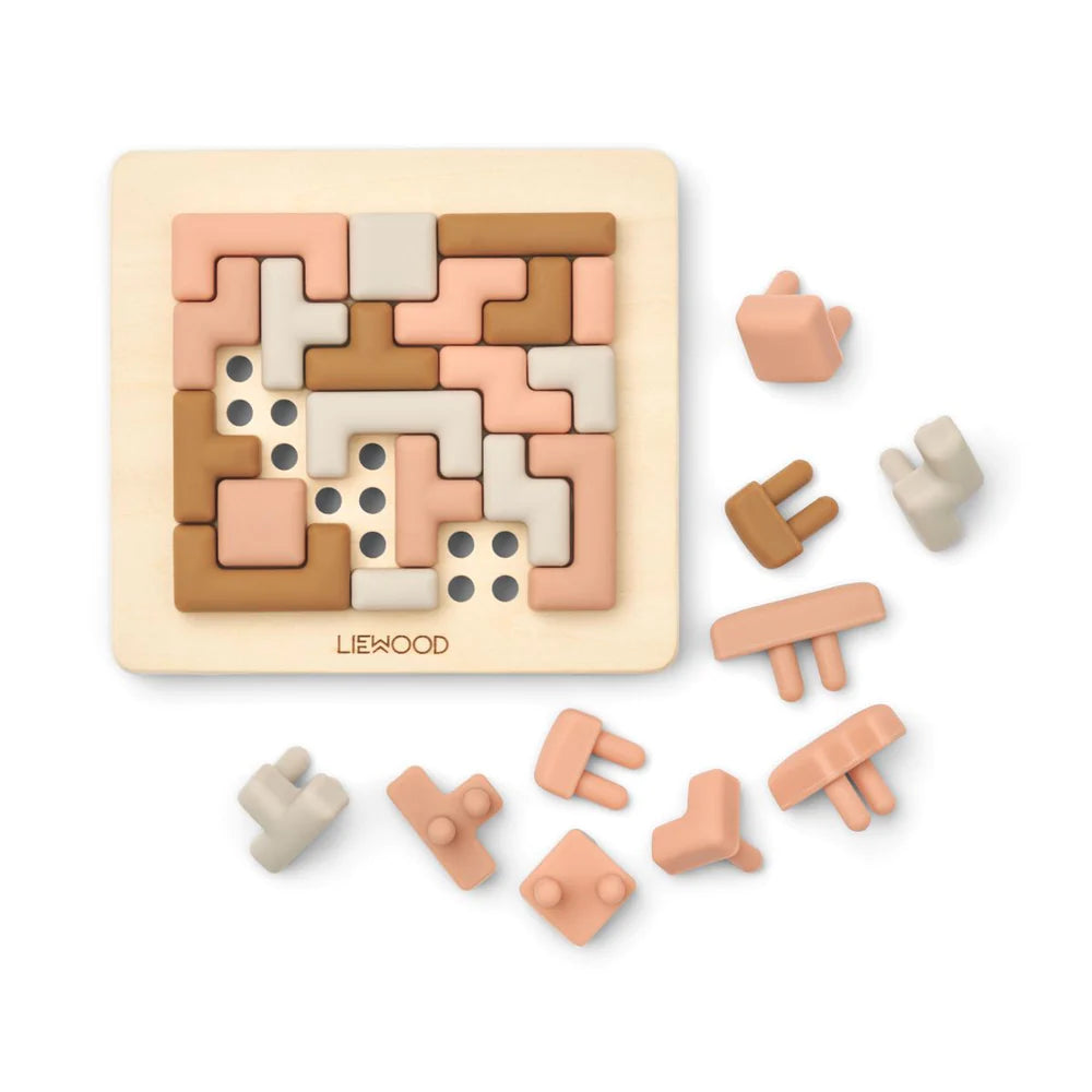 Puzzle din silicon natural - Lonzo - Tuscany rose multi mix - Liewood