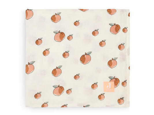 Set 2 museline din bumbac - 115 x 115 cm - Peach - Jollein