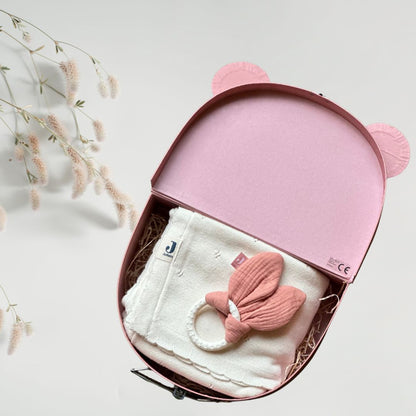 Set cadou pentru bebelusi in valiza decorativa - Bunny in Wonderland - Jollein