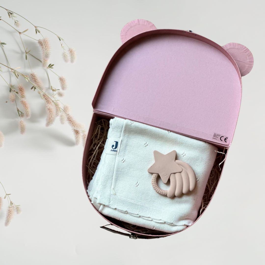 Set cadou pentru bebelusi in valiza decorativa - Little Star - Jollein