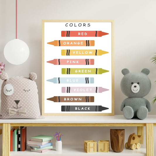 Tablou Decorativ Camera Copilului - Invatam Culorile