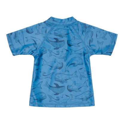 Tricou cu protectie UV 50+ - Sea Life Blue - Little Dutch