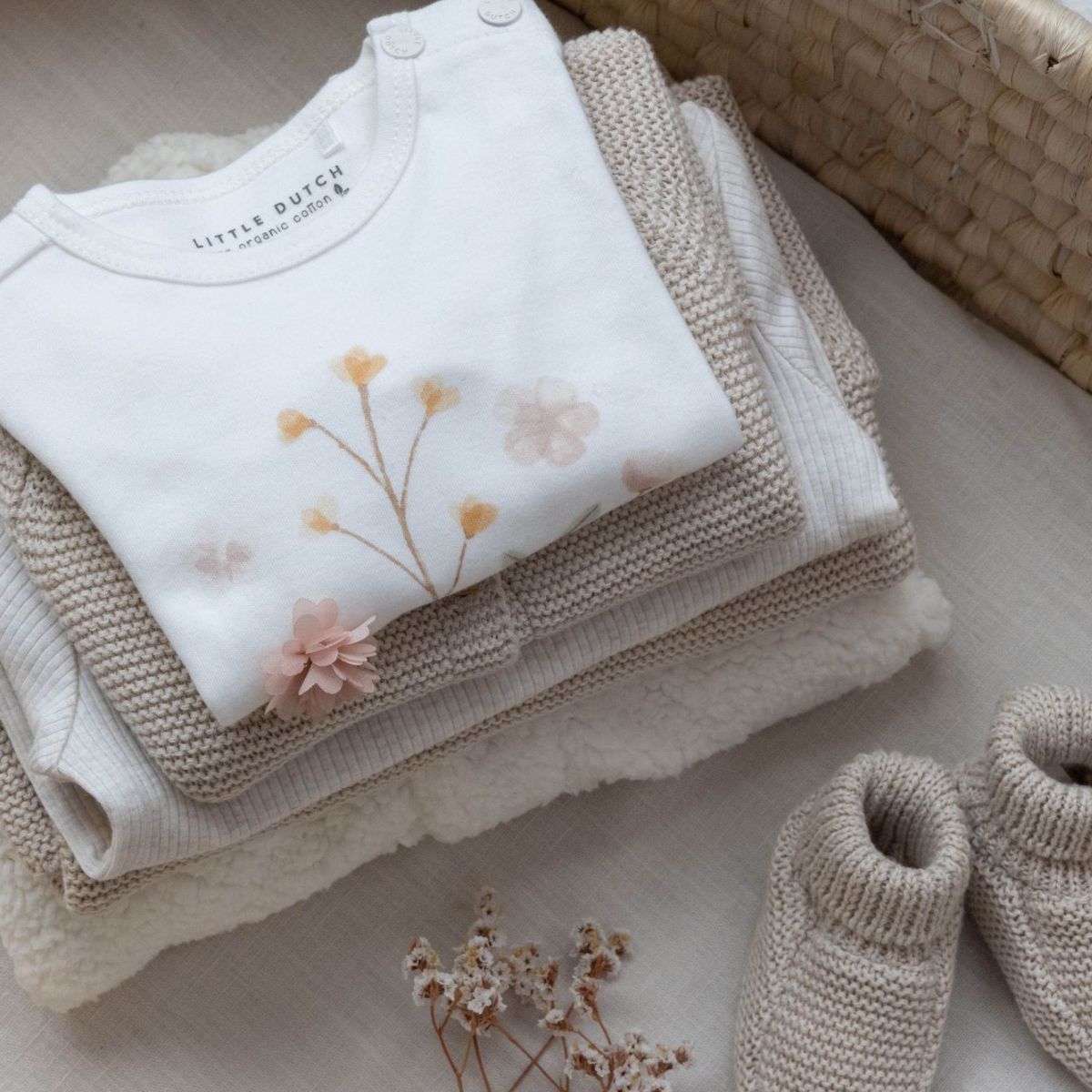 bluza-bumbac-organic-flowers-white-little-dutch