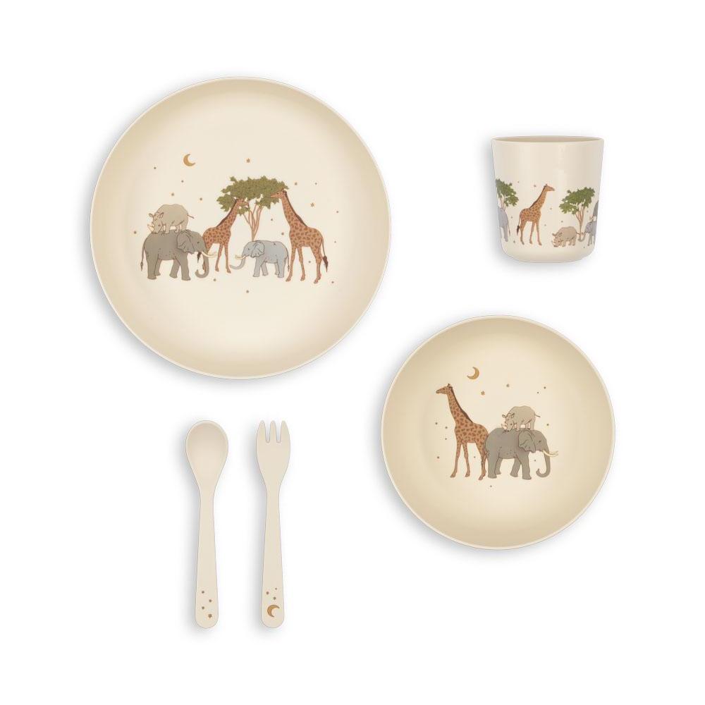 set-de-masa-din-pla-5-piese-safari-konges-slojd-KS101645-Safari