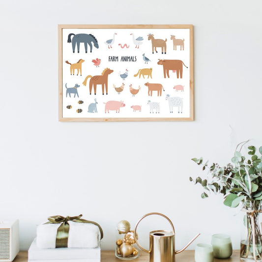 Tablou Decorativ Camera Copilului - Animale de la ferma