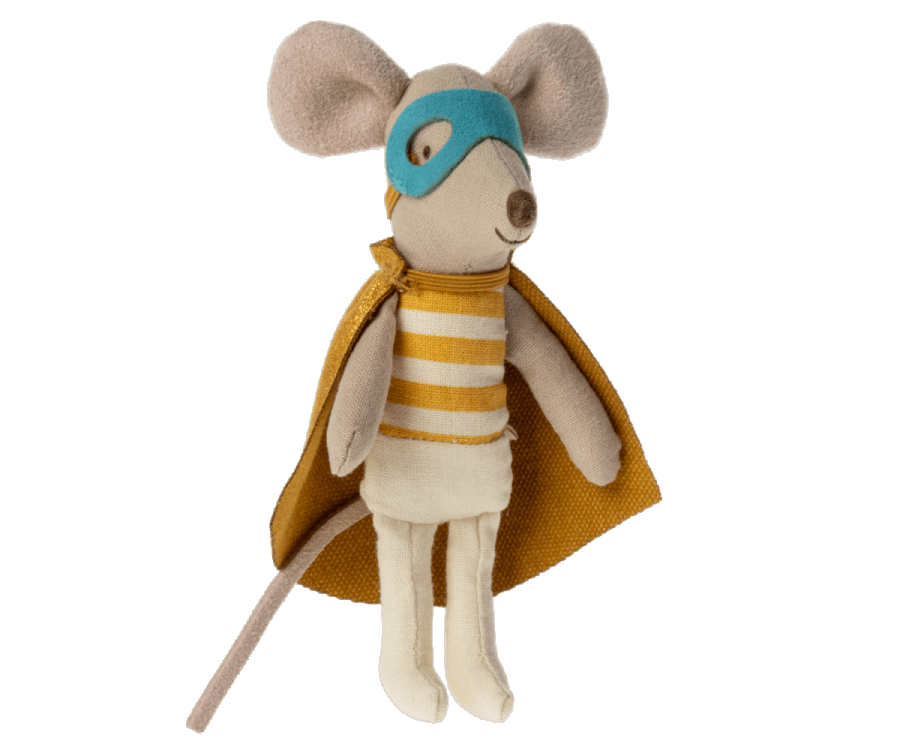 Jucarie textila - Super hero mouse - Little brother in matchbox - Maileg - ziani.ro ziani.ro Maileg