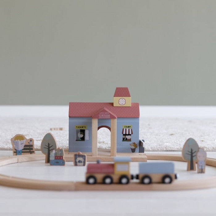 Gara cu figurine din lemn - Extensie Little Railway Collection - Little Dutch - ziani.ro ziani.ro Little Dutch