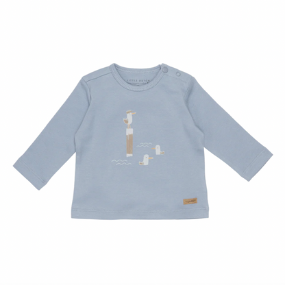 bluza-bumbac-organic-blue-seagull-little-dutch