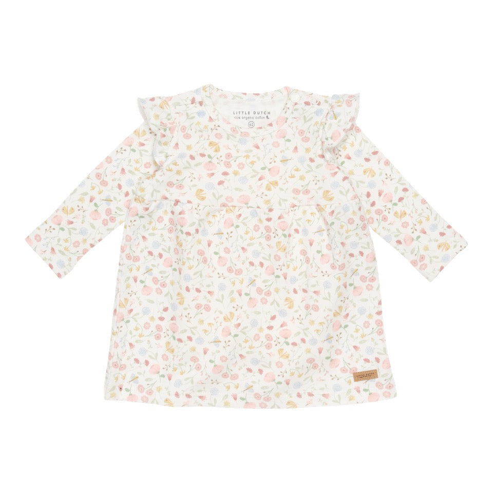 bluza-bumbac-organic-flowers-butterflies-little-dutch