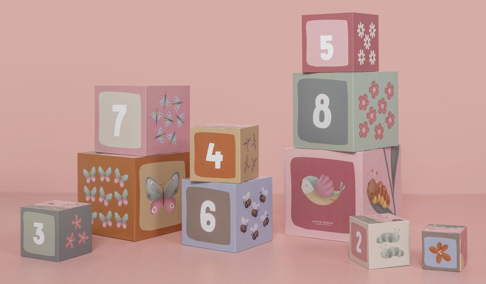 Cutii din carton FSC pentru stivuire - Flowers & Butterflies - Little Dutch - ziani.ro ziani.ro Little Dutch